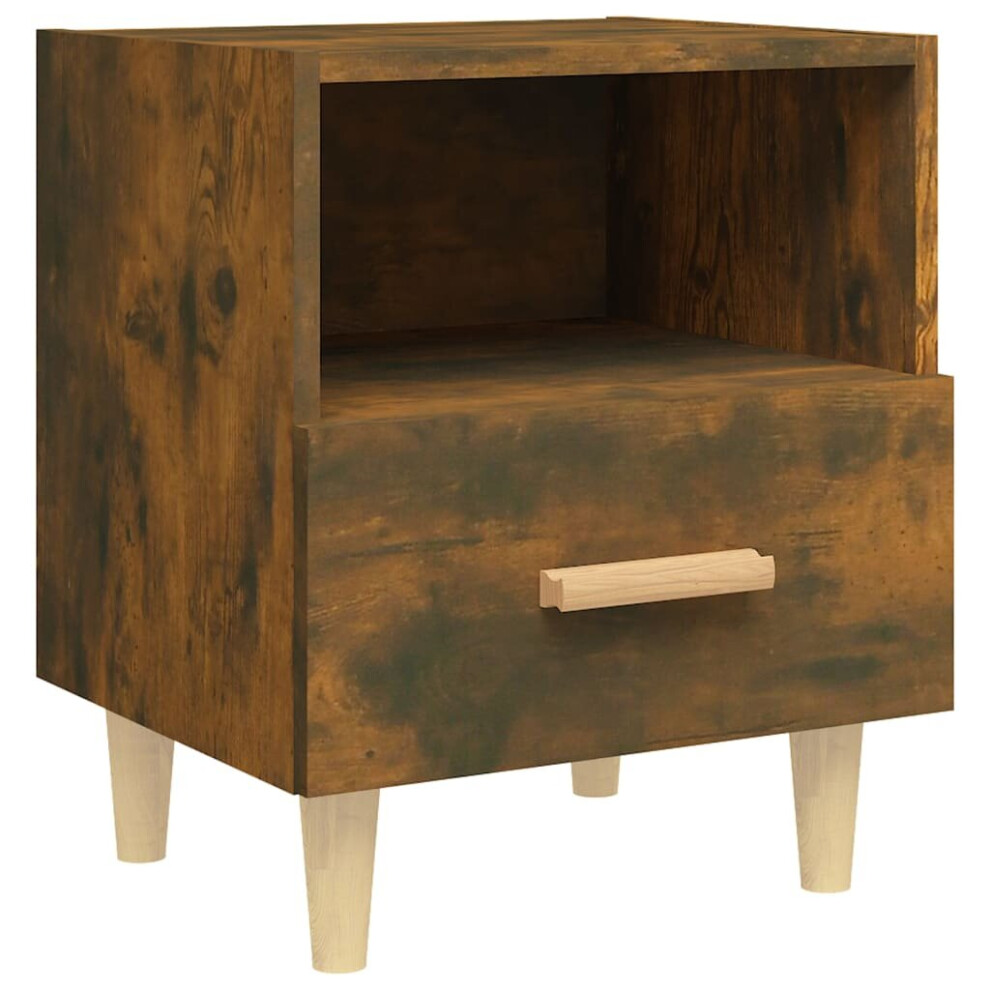 Vidaxl (Smoked Oak, 1) 1/2X Bedside Cabinet Drawer Cabinet Home Telephone Stand Multi Colours