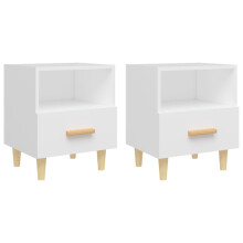 (white, 2) vidaXL 1/2x Bedside Cabinet Drawer Cabinet Home Telephone Stand Multi Colours