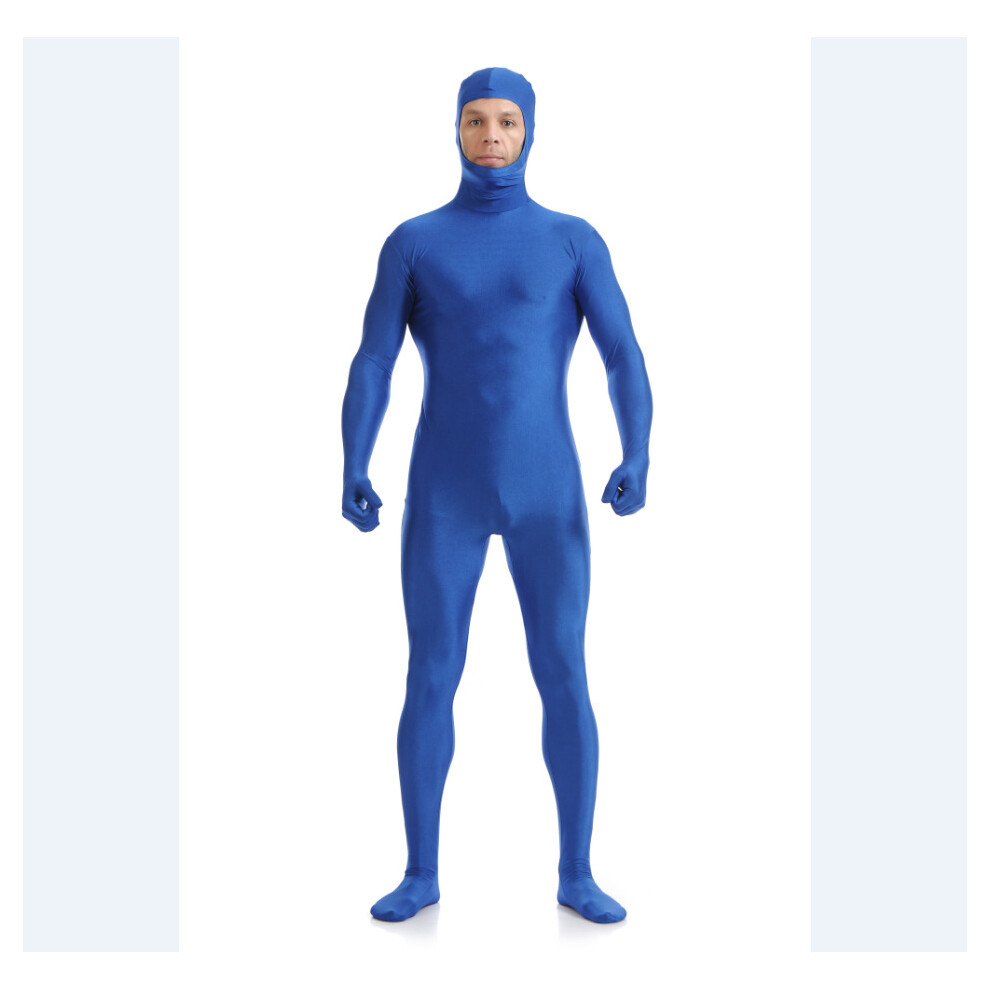 (Blue, L(Tag L=US S)) Fancy Halloween Morphsuit Adult Costume Morph Suit Cosplay Costume Bodysuit