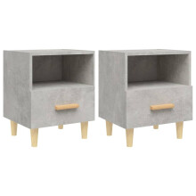 (concrete grey, 2) vidaXL 1/2x Bedside Cabinet Drawer Cabinet Home Telephone Stand Multi Colours