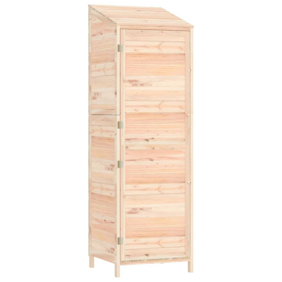 Vidaxl (Natural, 55 X 52 X 174.5 Cm) Garden Shed Outdoor Storage House Patio Tool Organiser Solid Wood Fir