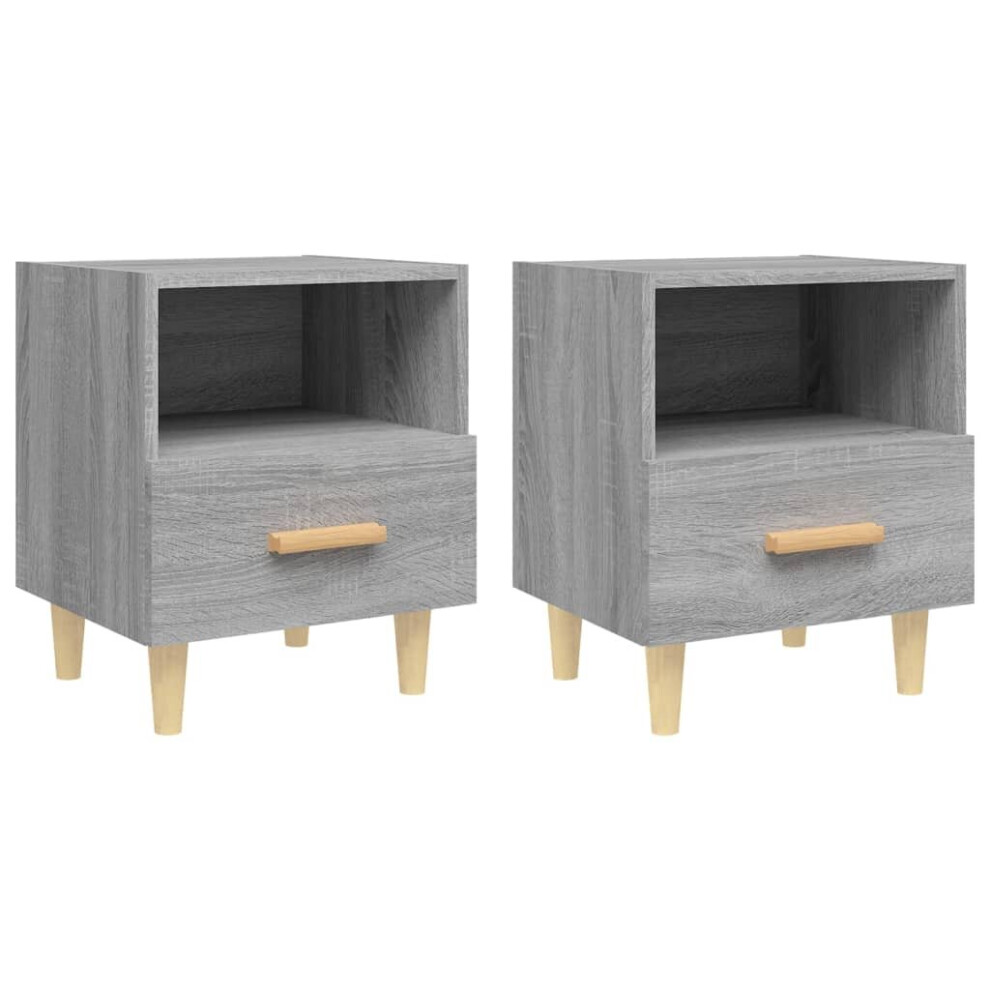Vidaxl (Grey Sonoma, 2) 1/2X Bedside Cabinet Drawer Cabinet Home Telephone Stand Multi Colours