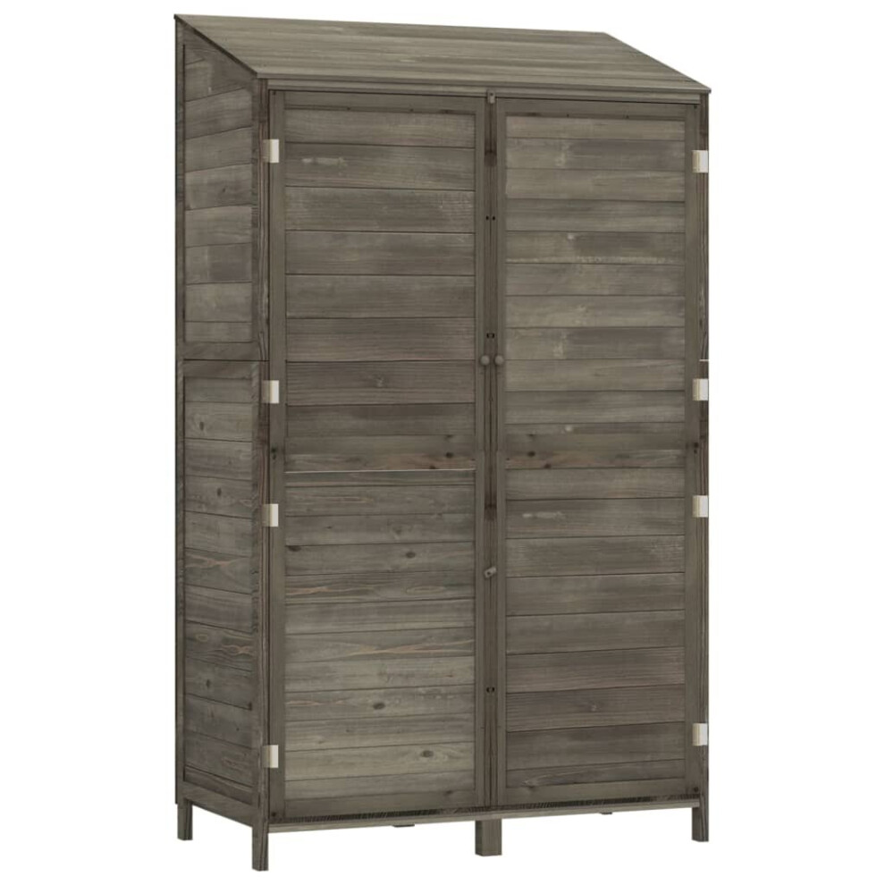 Vidaxl (Anthracite, 102 X 52 X 174.5 Cm) Garden Shed Outdoor Storage House Patio Tool Organiser Solid Wood Fir