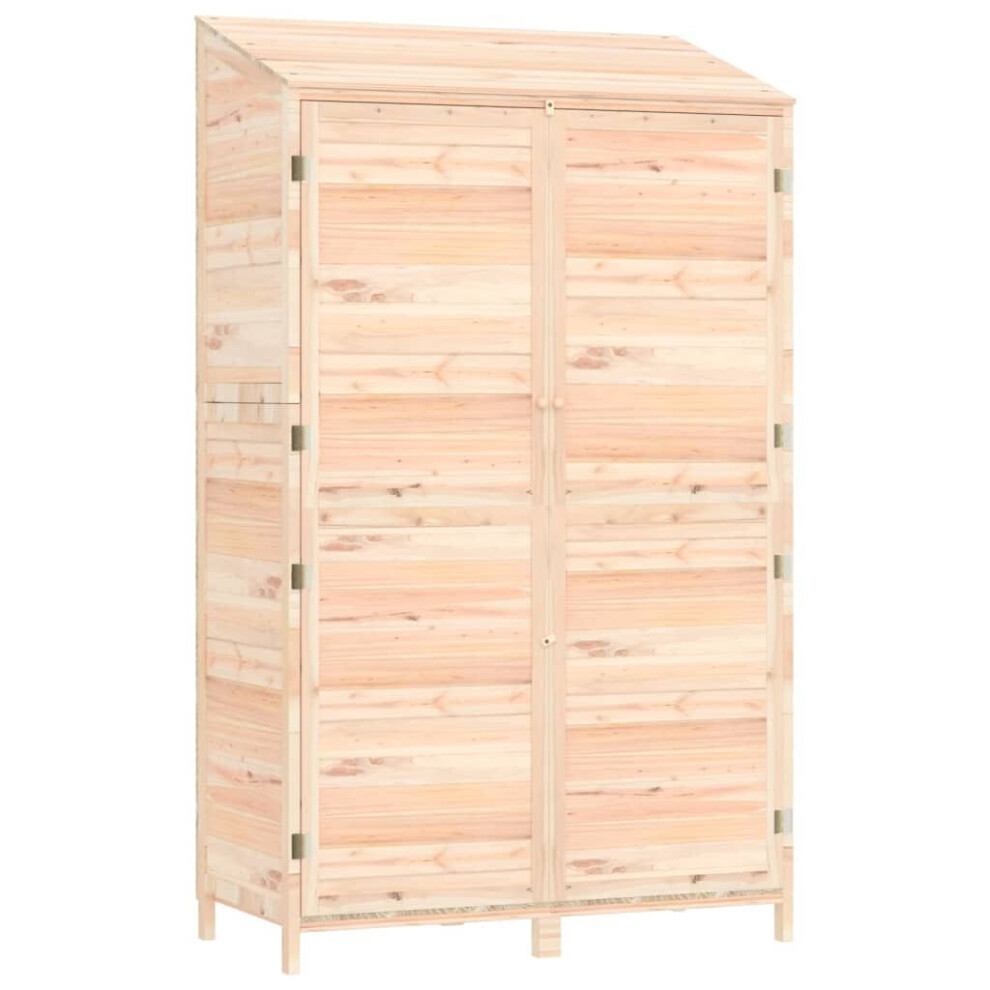 (natural, 102 x 52 x 174.5 cm) vidaXL Garden Shed Outdoor Storage House Patio Tool Organiser Solid Wood Fir