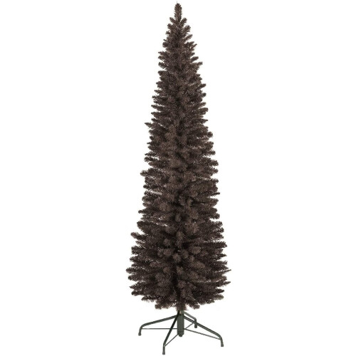 Snow Time (8ft/240cm) Christmas Tree Slim Black Pencil 4ft 5ft 6ft 7ft 8ft 2