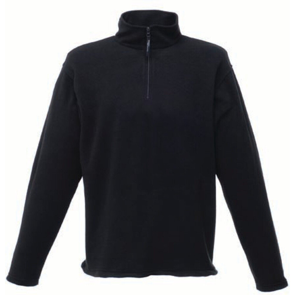 (Black, XL - Chest 43-44" (109-112cm)) Regatta Professional Mens Micro Lightweight Half Zip Fleece Top