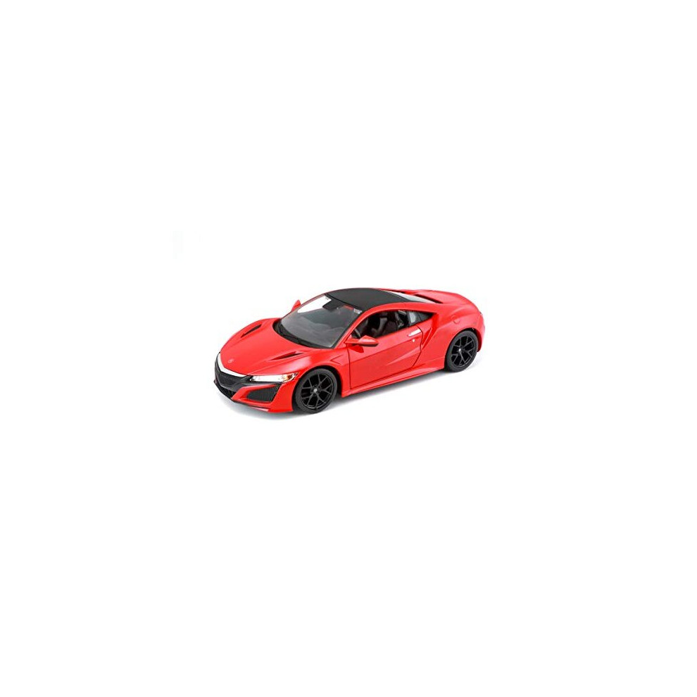 Maisto 2018 Acura NSX Red with Black Top 1/24 Diecast Model Car-image-OPC-P9S8RK7-NEW