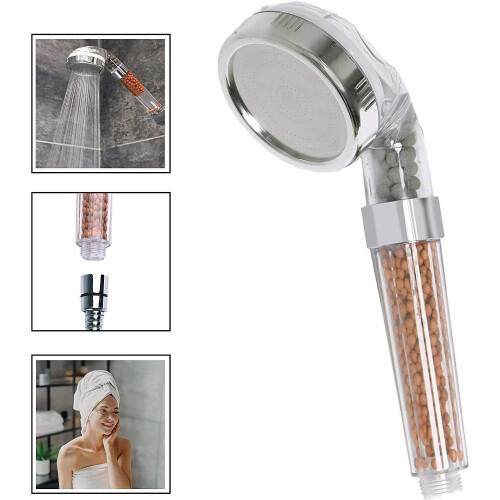 Shower Head of 3-Layer Filtration Pressure Spray with 3 Modes Saving 1