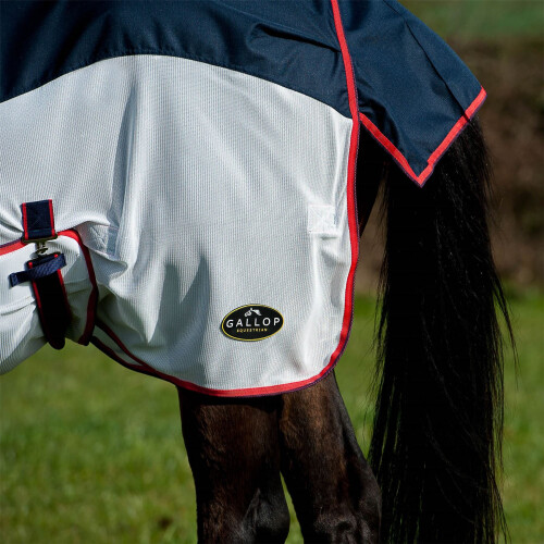 (Navy Blue, 6ft 3) Gallop Equestrian Trojan Fly Turnout Combo 2