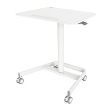 Duronic WPS77 Sit-Stand Desk, Multi-Use Ergonomic Table for Adults/Children, 71x50cm Platform, Lockable Wheels, Adjustable Height, 15kg Capacity