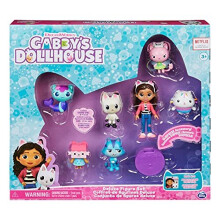 Gabby e la Casa Magica - Set di figure Deluxe - Figura di Gabby + 6 Figure di Gatto + 1 Accessorio Sorprendente