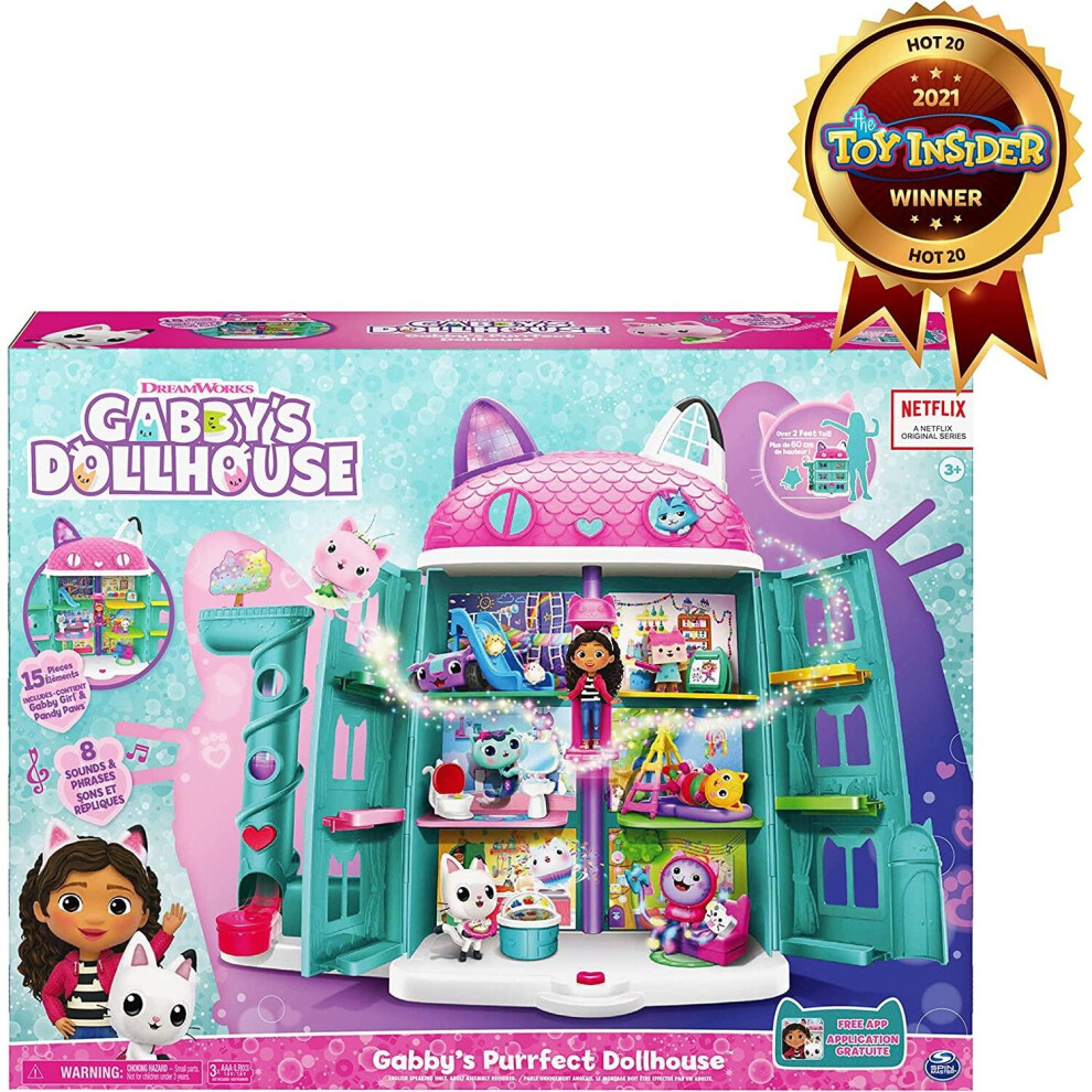 Gabbys Dollhouse Purrfect Dollhouse With 2 Toy Figures 