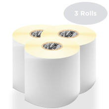 Duronic LL4X6 [1500 Labels-3 Rolls] Thermal Labels, 100x150mm (6X4") Self-Adhesive Shipping Labels, Postage Labels, Grade A Stickers, 3 ROLL Pack
