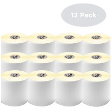 Duronic LL4X6 [6000 Labels-12 Rolls] Thermal Labels, 100x150mm (6X4") Self-Adhesive Shipping Labels, Postage Labels, Grade A Stickers, 12 ROLL Pack