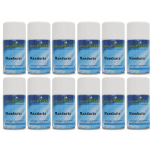 12 MANDARIN Automatic Air Freshener Dispenser Refills FULL CASE Scent Cans