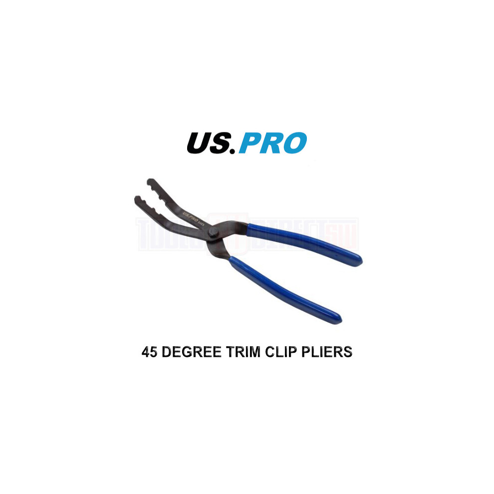 Us Pro Tools 45 Degree Trim Clip Removal Pliers 45 Jaws Panel Popper 5453 Black 5060599863009
