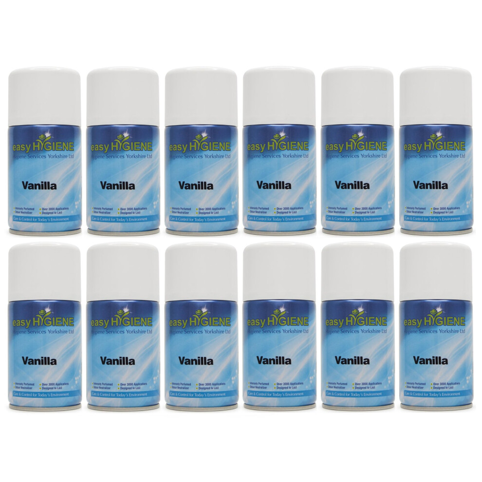 12 VANILLA Automatic Air Freshener Dispenser Refill FULL CASE Scent Cans-image-OPC-P9STYHD-NEW