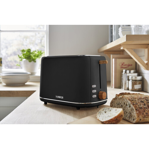 Warmlite T20027BLK - Scandi 800W 2 Slice Toaster Black 2