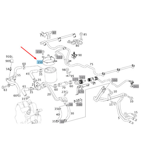 MERCEDESBENZ C W204 Fuel Filter Bracket A6420920240 NEW GENUINE on OnBuy