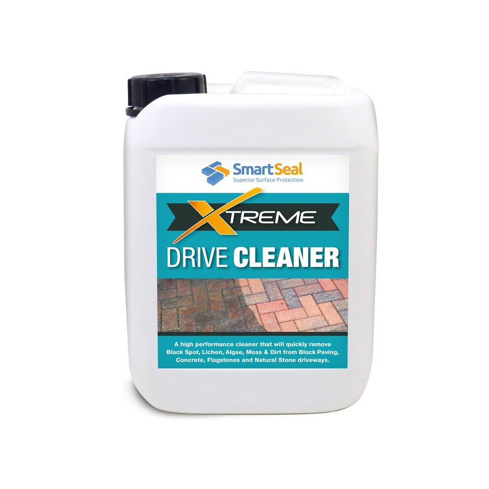 (5 Litres) Smartseal Drive Clean Xtreme - Powerful, Fast Acting, Effective, Driveway Cleaner for Block Paving, Natural Stone & Concrete Driveways