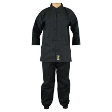 (6/190 cm) PLAYWELL ADULTS KUNG FU SUIT - BLACK