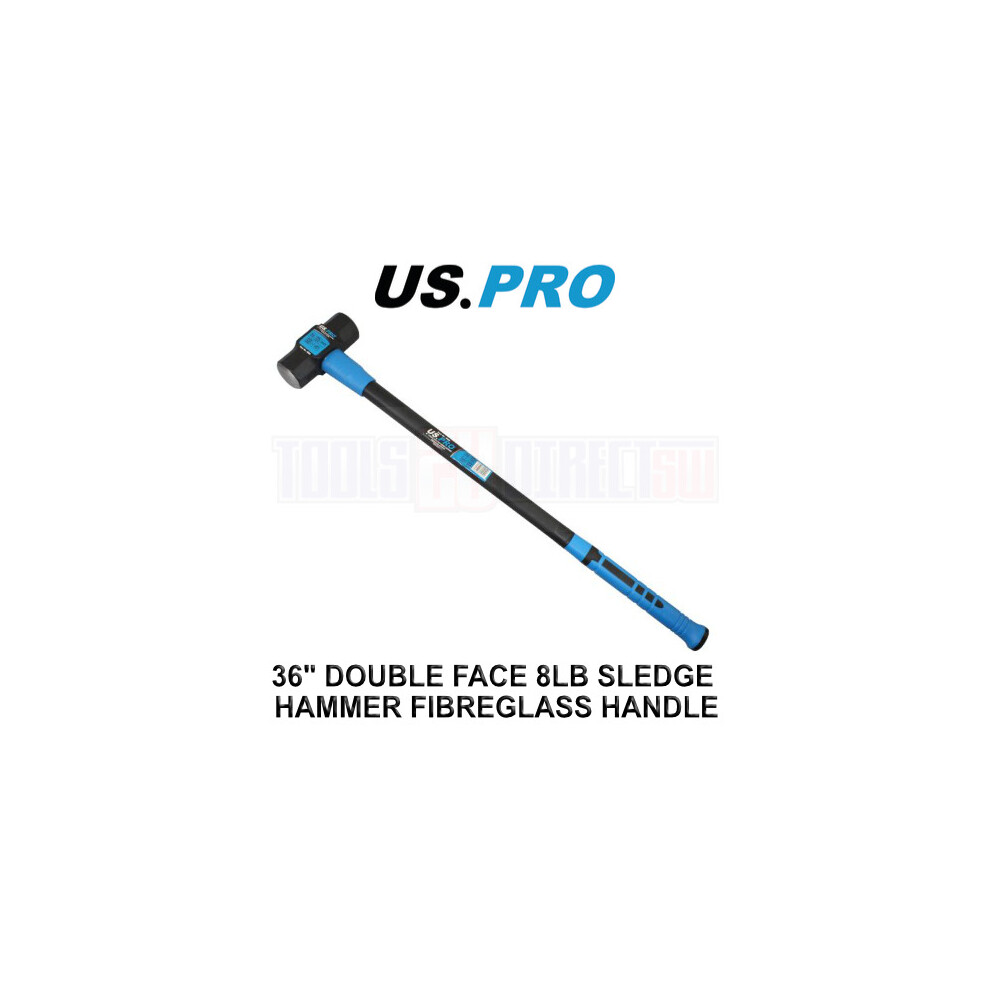 US PRO Tools 8lbs 3ft Sledge Hammer 3.6kg Fibreglass Handle 36 inch 4506