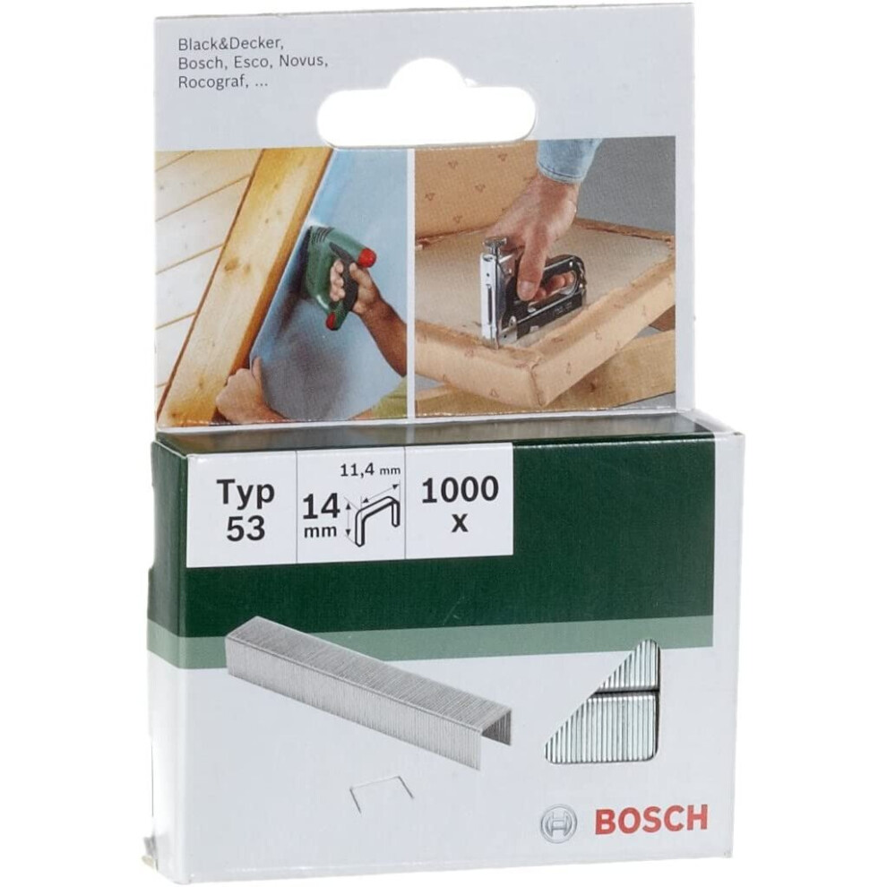Bosch 2609255823 14mm Type 53 Fine Wire Staples (Pack of 1000)
