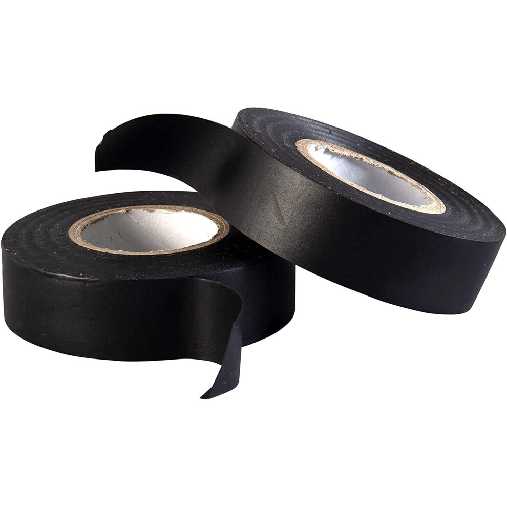 Gocableties Black Pvc Electrical Insulation Tape, 19Mm X 20M, Twin Pack, 2 Strong Rolls