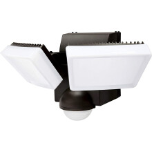 Black IQ Twinspot PIR Battery Operated Security Light - Outdoor Security Wall Light - Exterior Battery Operated PIR Motion Sensor - 800 Lumen LED