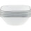 Corelle Square Simple Lines Dinner Plate Set, Glass, White, Bowl 1
