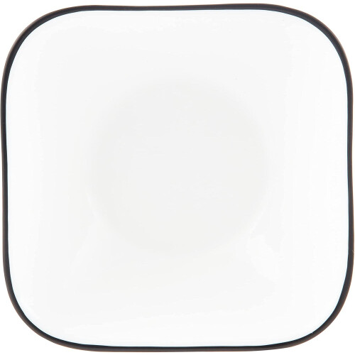 Corelle Square Simple Lines Dinner Plate Set, Glass, White, Bowl 2