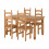 Seconique Corona Extending Dining Set (4 Chairs) - Distressed Waxed Pine 1