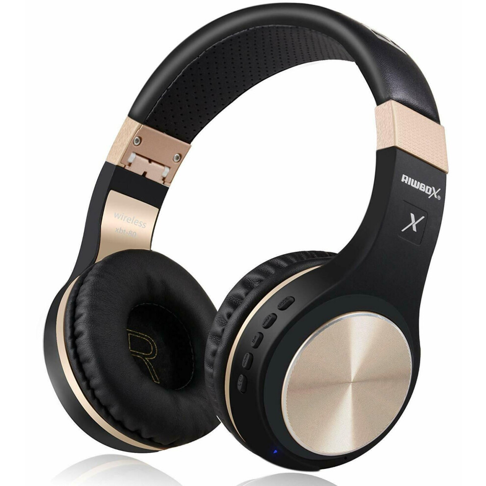Bluetooth Headphones With Mic, Wireless Foldable Headset ( &Gold) Black/Gold 770523169712
