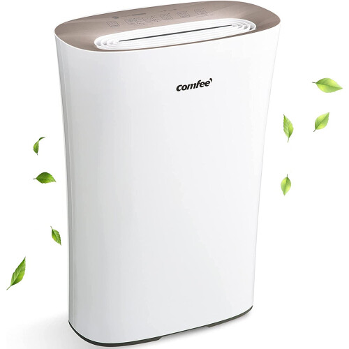 COMFEE'AirPurifierwithTrueHEPAFilter,CADR210m³/hforHomeLargeRoom45m²,4Speeds,8HTimer&QuietSleepMode,IntelligentAirCleaner
