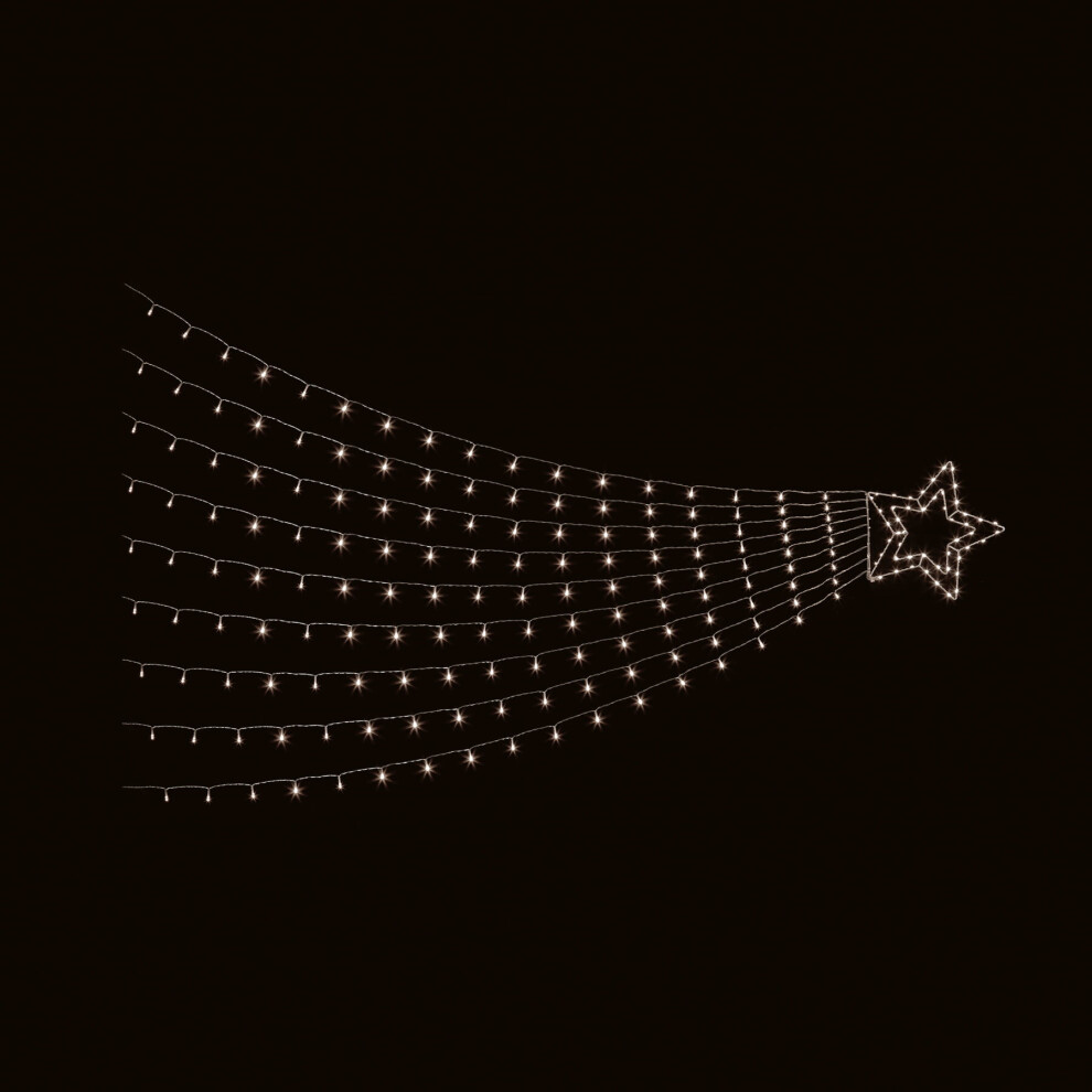 Premier Decorations Christmas Window Lights 320 Leds Indoor/Outdoor Mesh Net Shooting Star White