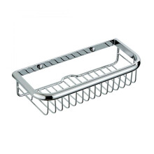 Wall Mounted Bathroom Storage Basket Brass Shower Basket Holder