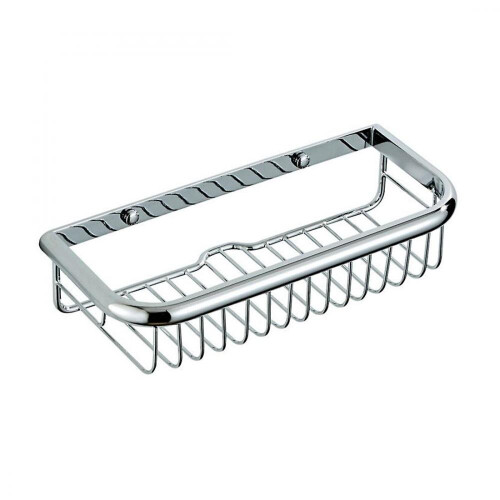 Wall Mounted Bathroom Storage Basket Brass Shower Basket Holder