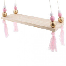 Wooden Wall Shelf Hanging Tassel Children Bebe Nordic Style