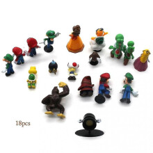 18 Pcs Cake Toppers Super Mario Figures Cute Toys Birthday Kids Gift