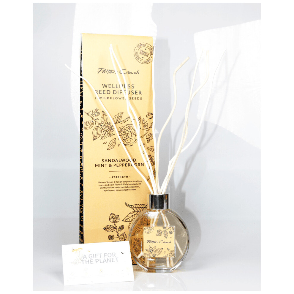 Potters Crouch Wellness Reed Diffuser - Sandalwood, Mint & Peppercorn