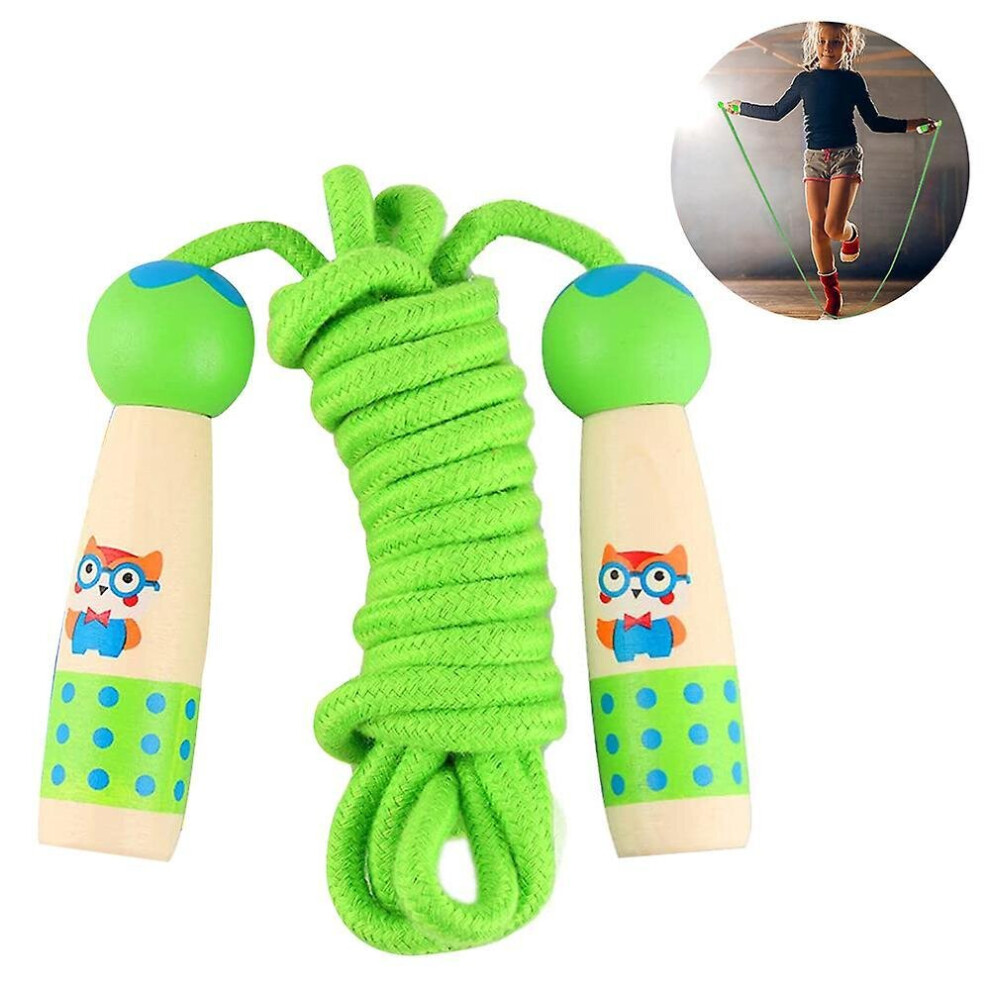 Skipping Rope For Kids, Skipping Rope Kids With Cartoon Wooden Handle 