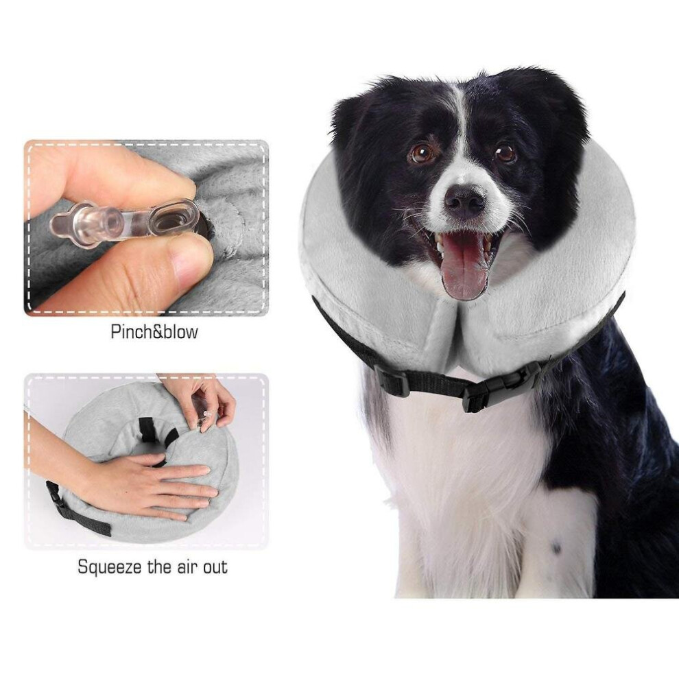 Small Inflatable Dog Cone Recovery E collar Adjustable Protective Collar For Small Dogs Cats on OnBuy