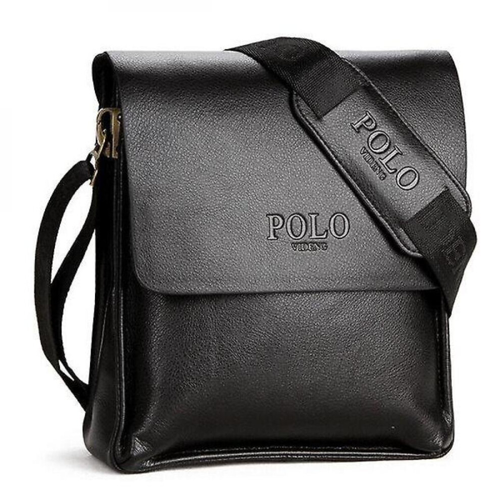 Leather Satchel Shoulder Bag Waterproof Bag(black)