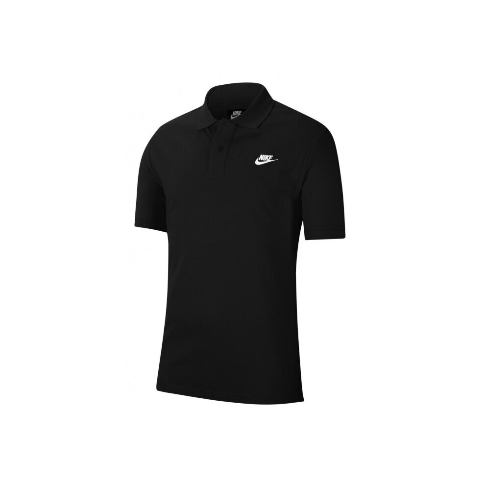 (M) Men's Nike Polo Shirt Black Foundation Collared