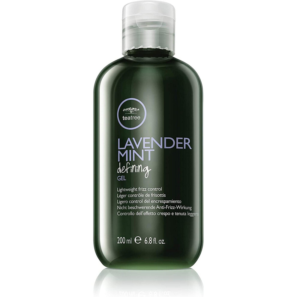 Paul Mitchell Tea Tree Lavender Mint Defining Gel - Leave-In Hair Care for Wavy, Curly and Natural Frizzy Hair, Daily Styling Gel for Dry Hair, 200 ml