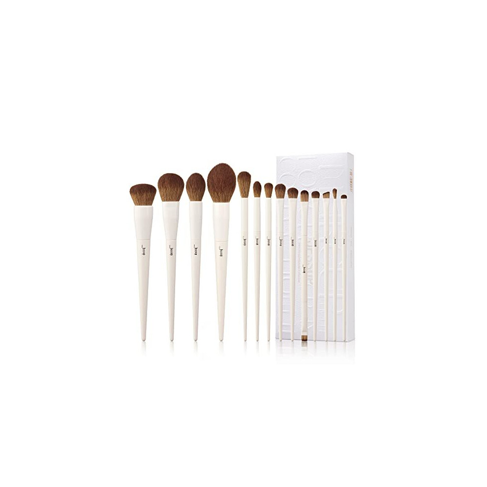 Jessup Makeup Brushes 14Pcs Makeup Brush Set Premium Synthetic Powder Foundation Contour Blush Concealer Eye Shadow Blending Liner Make Up Brush Kit