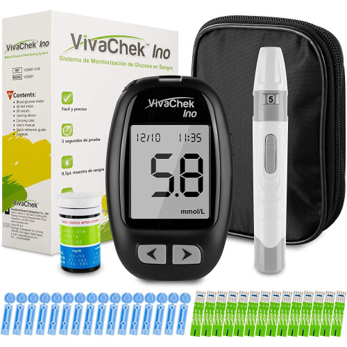 Diabetes Test Kit [2021 Upgrade] USB Data Transmission, Blood Glucose