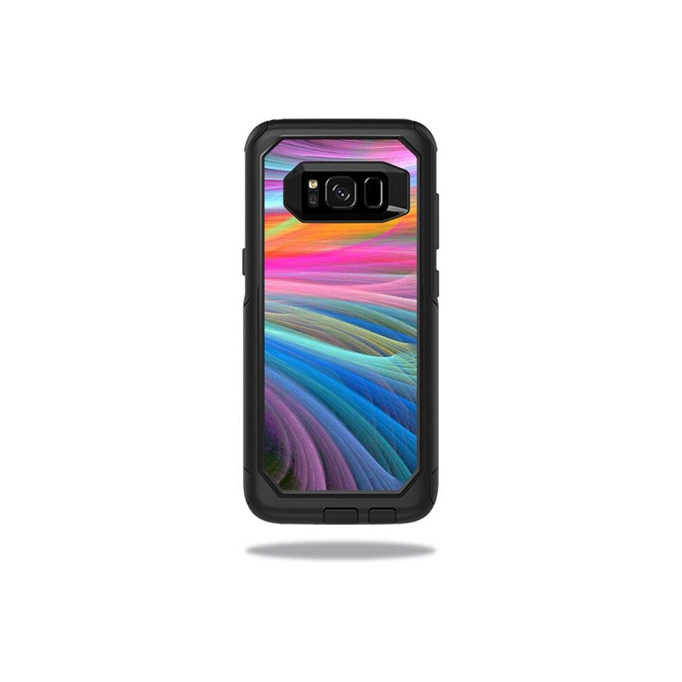 MightySkins OTCSGS8-Rainbow Waves Skin for Otterbox Commuter Samsung Galaxy S8 Case Wrap Cover Sticker - Rainbow Waves-image-OPC-P9ZXQ6R-NEW