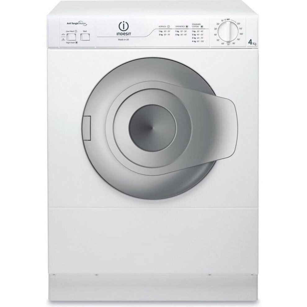 Indesit NIS 41 V (UK) Compact Vented Tumble Dryer - White - C Rated - Freestanding - NIS41V