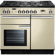 Rangemaster PROP100DFFCR/C Professional Plus Cream with Chrome Trim 100cm Dual Fuel Range Cooker - A Rated - 92610